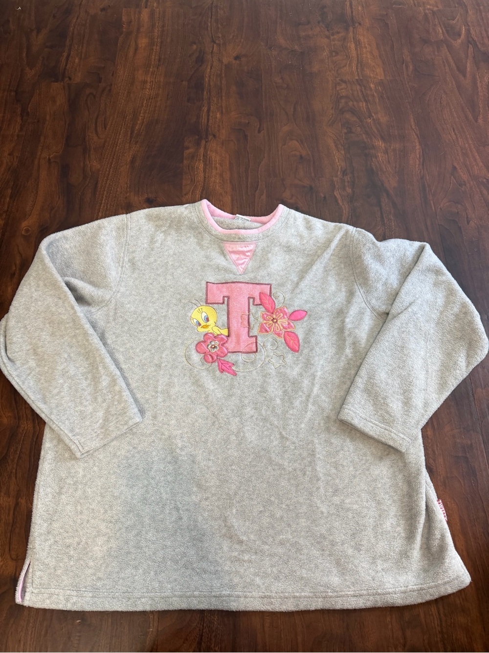 Vintage 90s Pullover Looney Tunes Tweety Bird Fleece 90s Y2K Sweatshirt